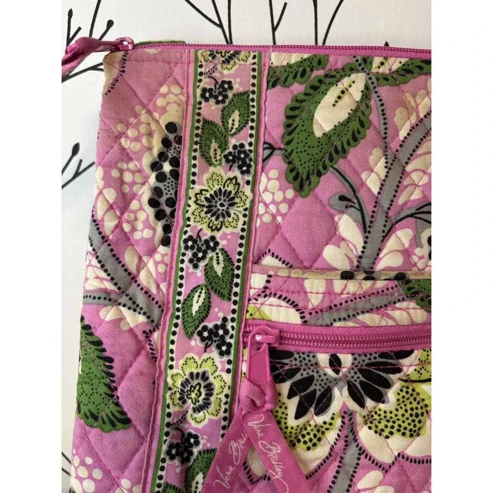 Vera Bradley Priscilla Pink Hipster Crossbody Bag with Adjustable Strap